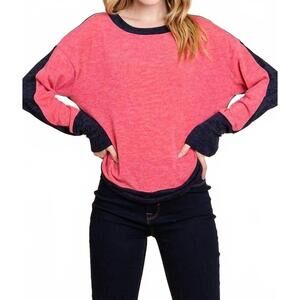 NEW EMERALD COLLECTION solid color block top in pink
